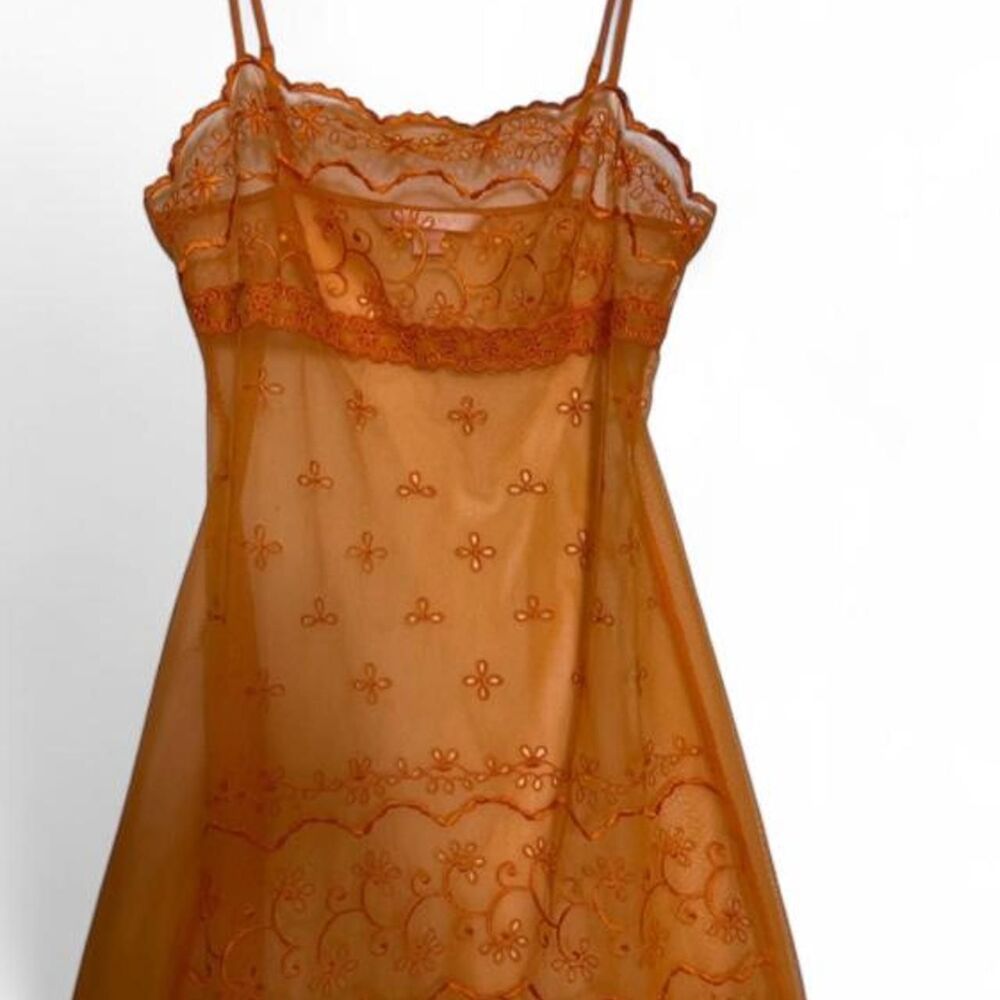 Victoria-s-secret Women's Orange and Brown Dress